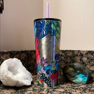 Starbucks Floral Stainless Steel Tumbler 2023 “Immersive Florals” 24oz NWT